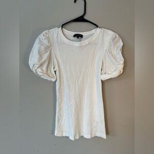 1. State White Puff Sleeve ribbed t-shirt size extra small